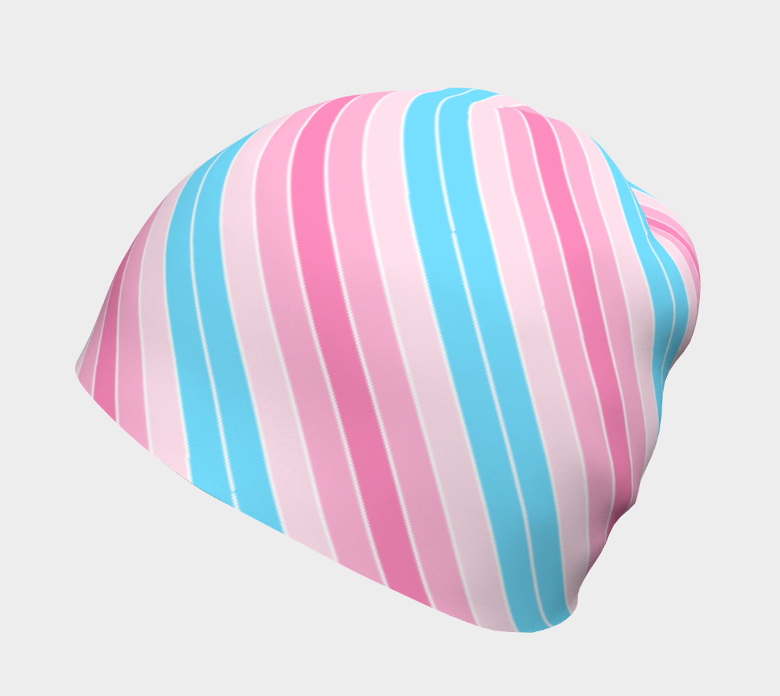 Transfeminine Candy Striped Beanie