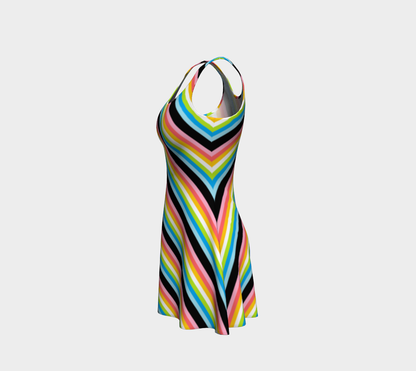 Queer Striped Flare Dress