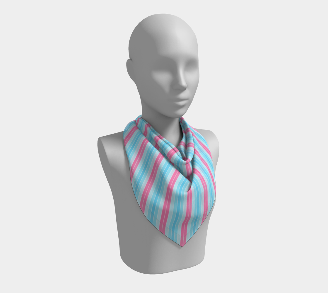 Foulard carré rayé bonbon transmasculin