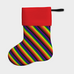 Philly Rainbow  Striped Holiday Stocking