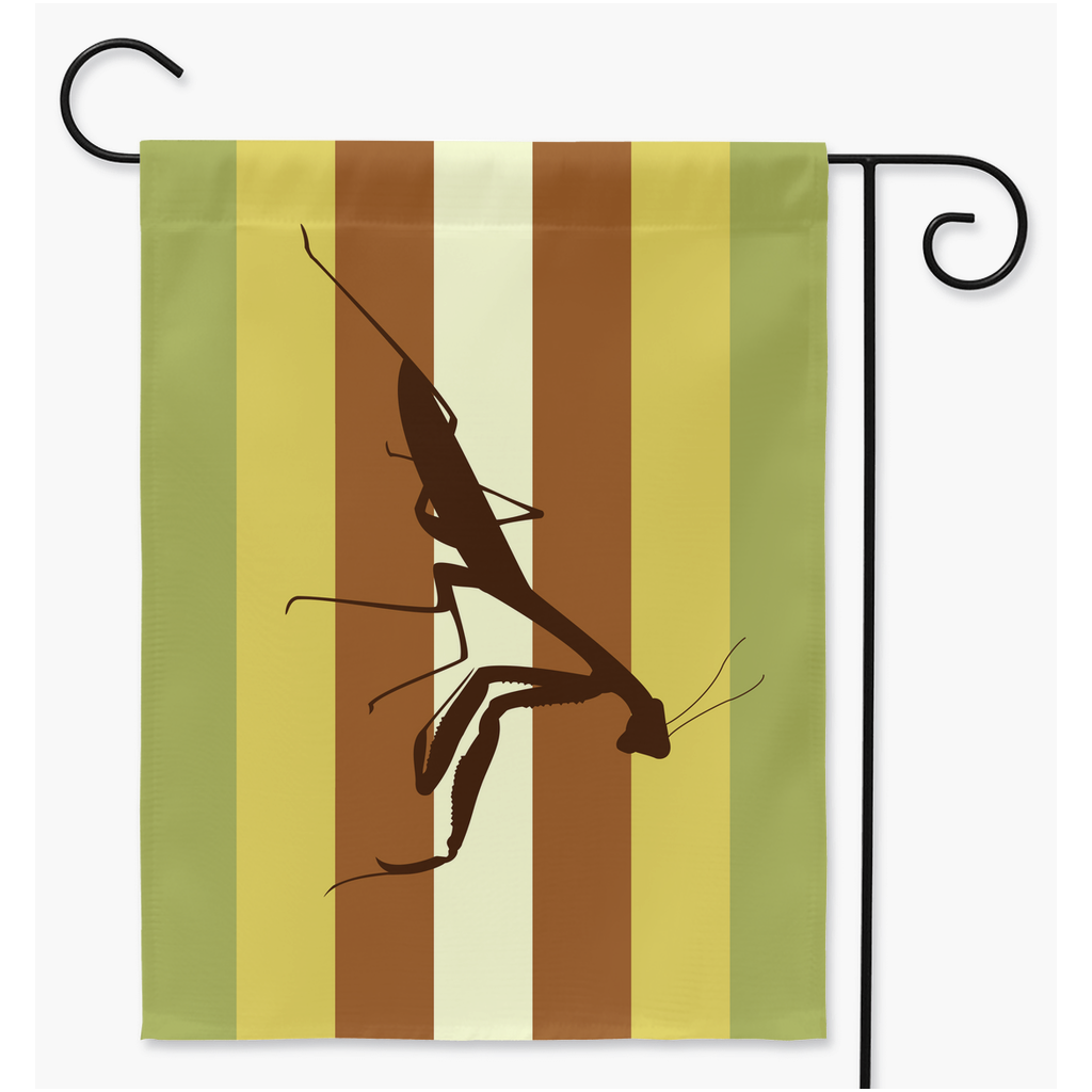 Buggender - Mantis Pride Yard and Garden Flags | Single Or Double-Sided | 2 Sizes | Gender Identity and Expression