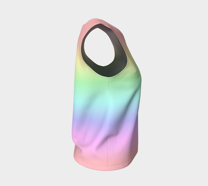 Pastel Rainbow Gradient Loose Tank (Long)