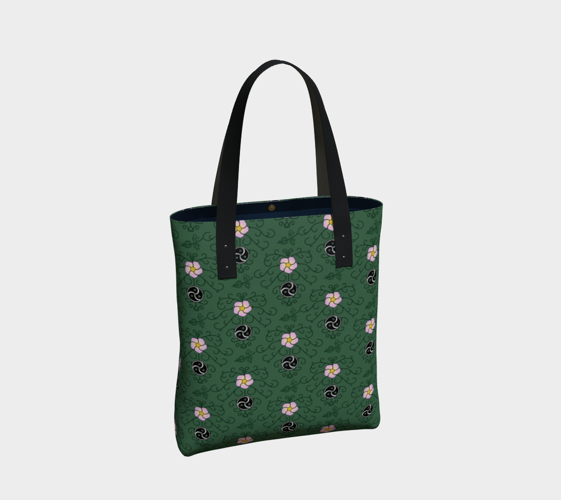 Wild Rose and Vine BDSM (Green) Tote Bag