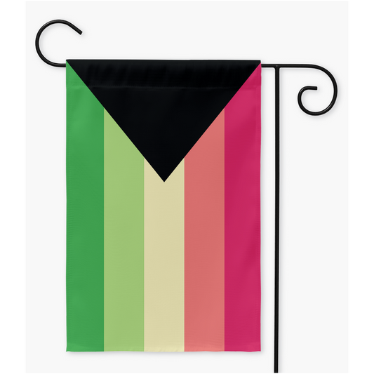 DemiAroflux - V2 Yard and Garden Flags | Single Or Double-Sided | 2 Sizes | Aro Ace Spec