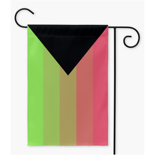 DemiAroflux - V1 Yard and Garden Flags | Single Or Double-Sided | 2 Sizes | Aro Ace Spec