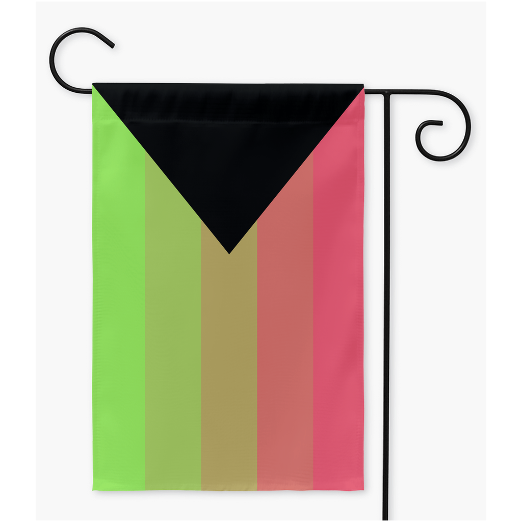 DemiAroflux - V1 Drapeaux de cour et de jardin | Simple ou double face | 2 tailles | Aro Ace Spec