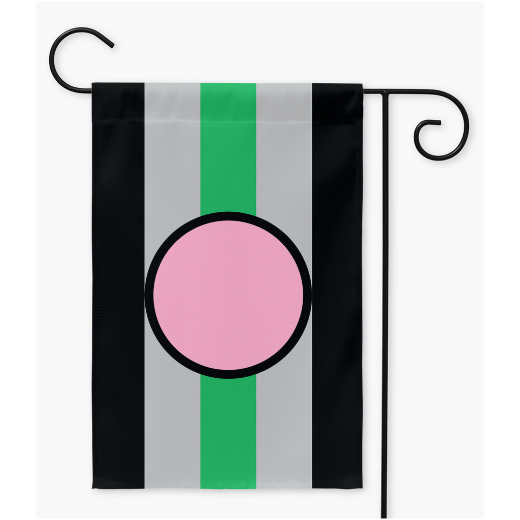 Drapeaux de cour et de jardin de fierté fictive | Simple ou double face | 2 tailles | Spectre Aro Ace