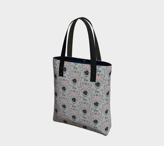 Wild Rose and Vine BDSM (Grey) Tote Bag