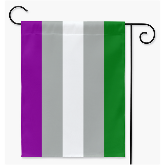 Grey Aroace Pride Yard and Garden Flag | Single Or Double-Sided | 2 Sizes