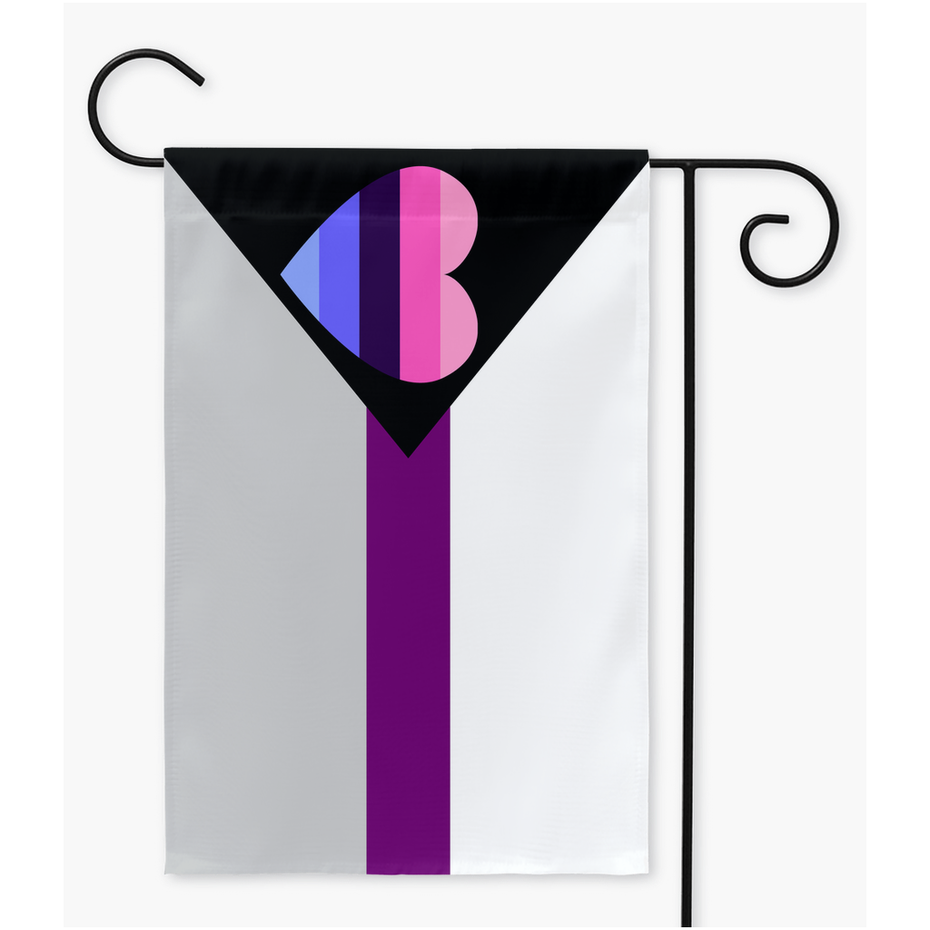 Cour omnisexuelle omniromantique et drapeau de jardin | Simple ou double face | 2 tailles