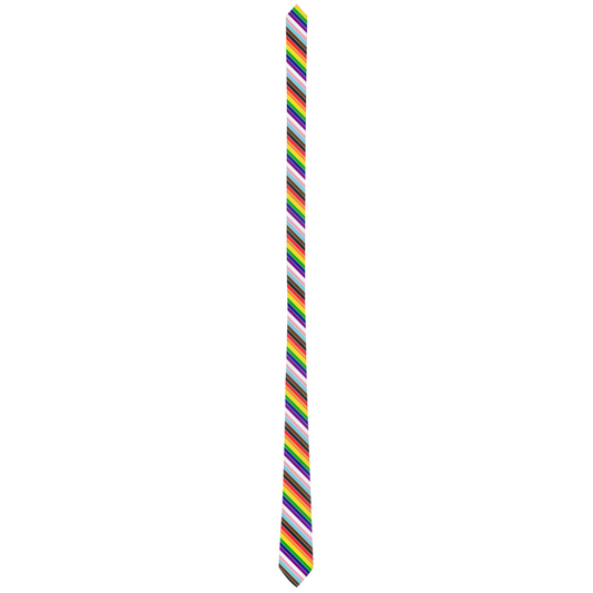 Rainbow Progress Candy Striped Pride Patterned Neck Ties
