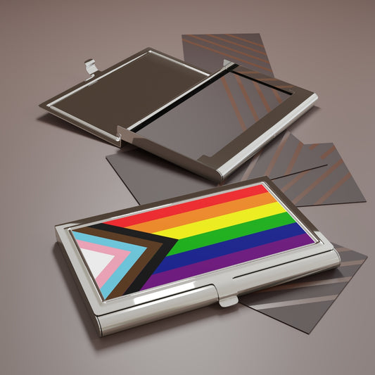 Rainbow Pride Flag Business Card Holder/Slim Wallet | Choose Your Flag | LGBTQIA2S+