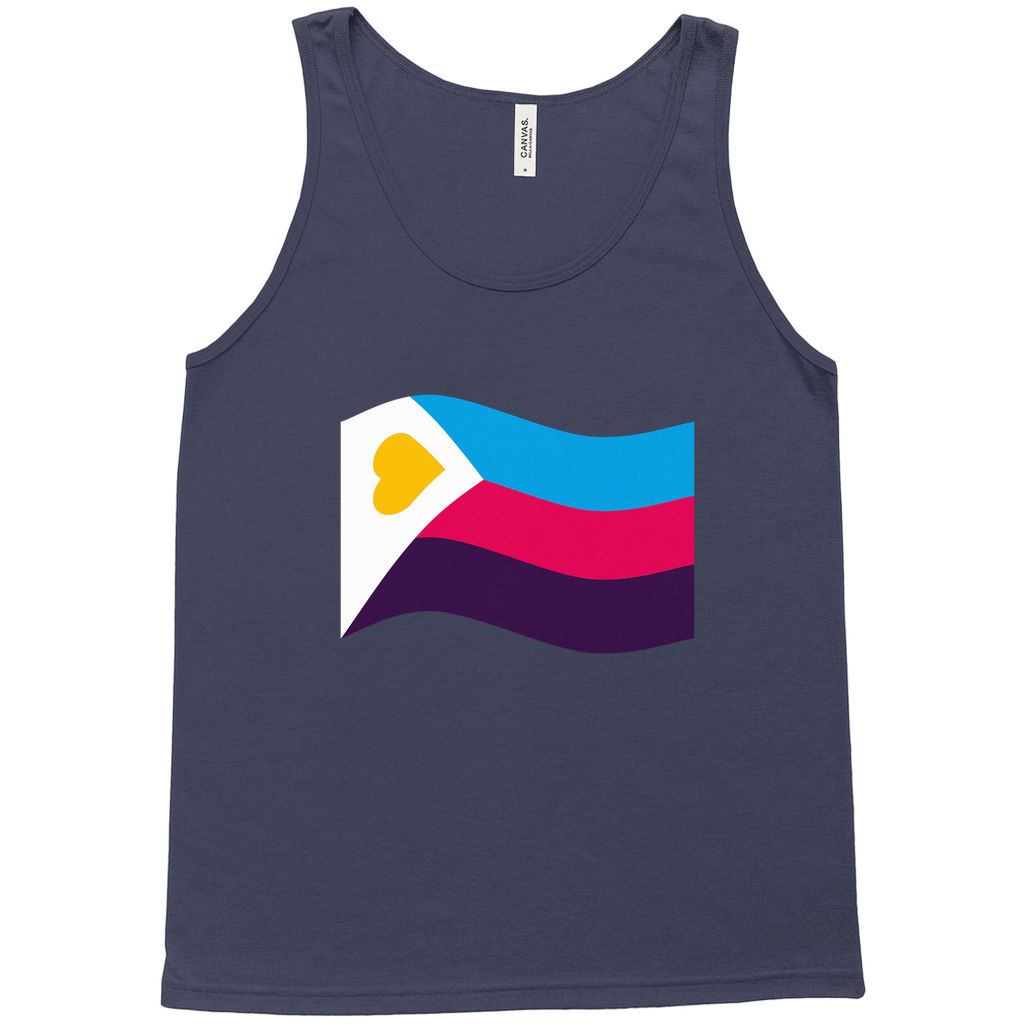 Polyamory Pride Flag Relaxed Fit Tank Tops | Choose Your Flag | Bella + Canvas