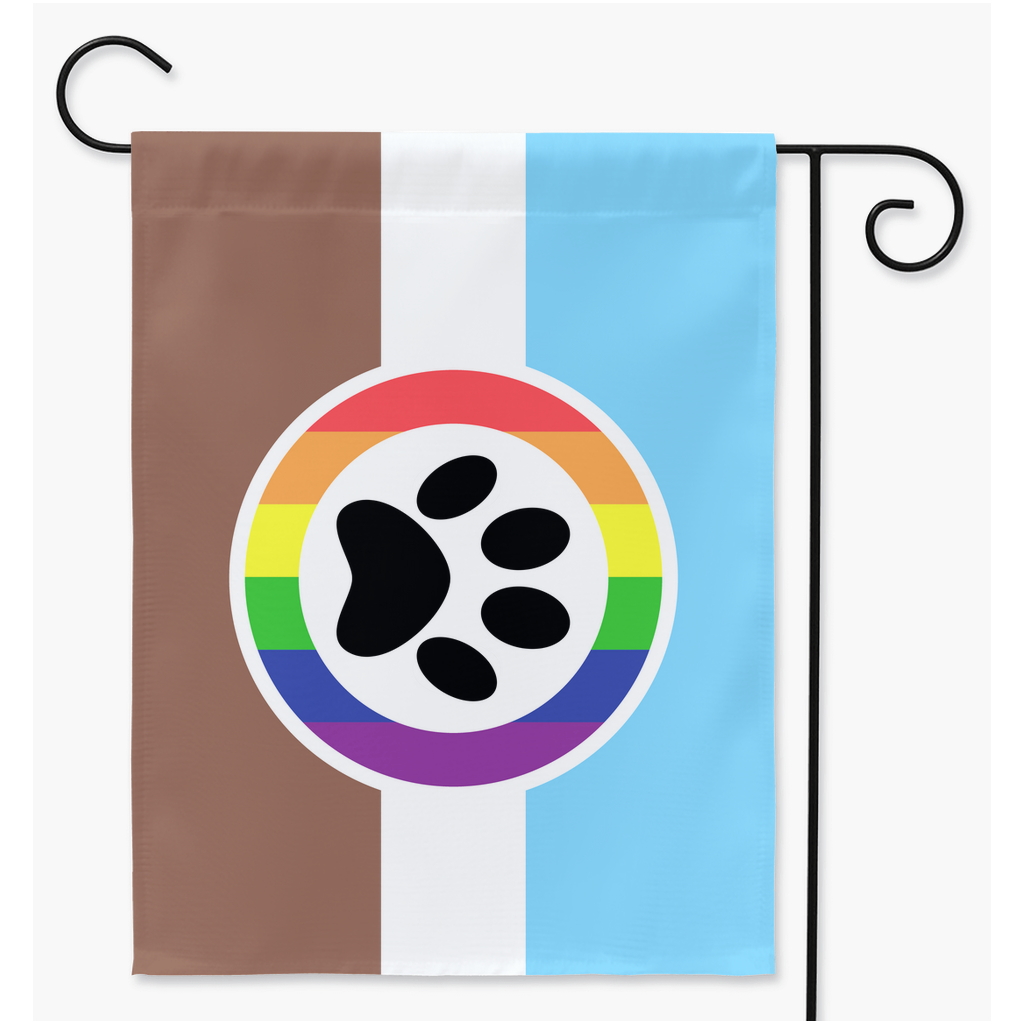 Furry LGBTQ Pride Yard and Garden Flags   | Single Or Double-Sided | 2 Sizes