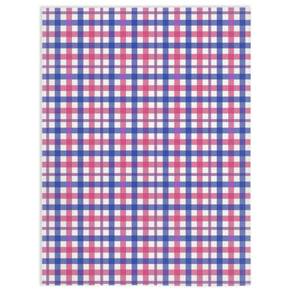 Bisexual Gingham Plaid Pride Minky Blankets