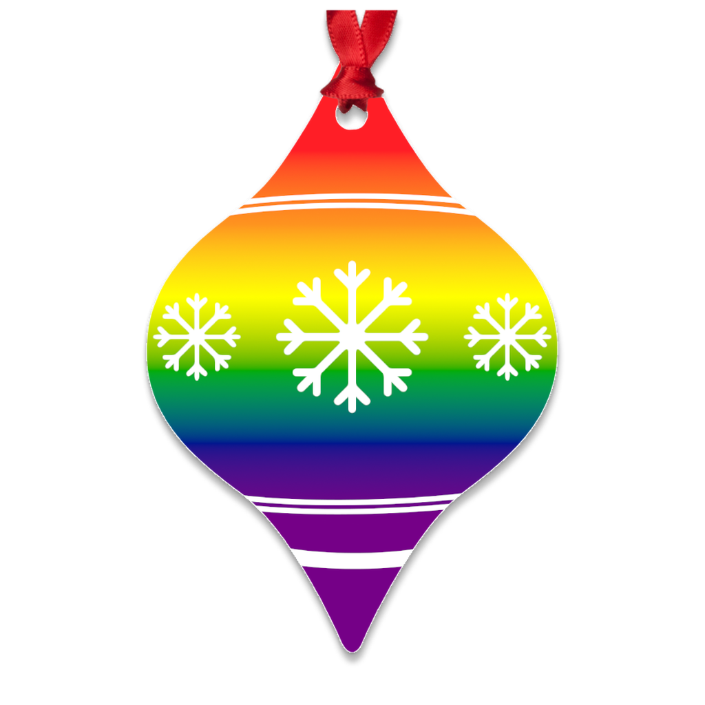 Rainbow Pride Metal Ornaments
