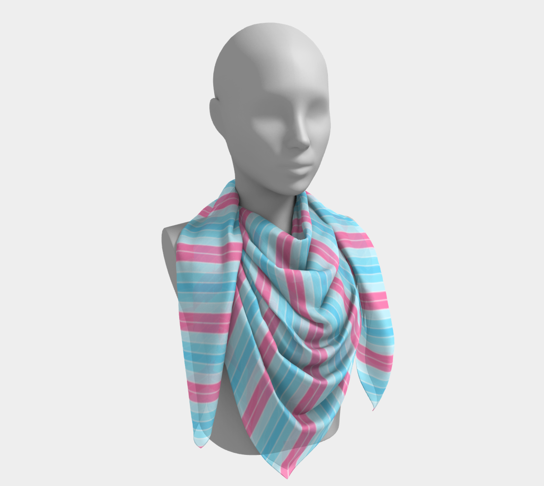 Foulard carré rayé bonbon transmasculin