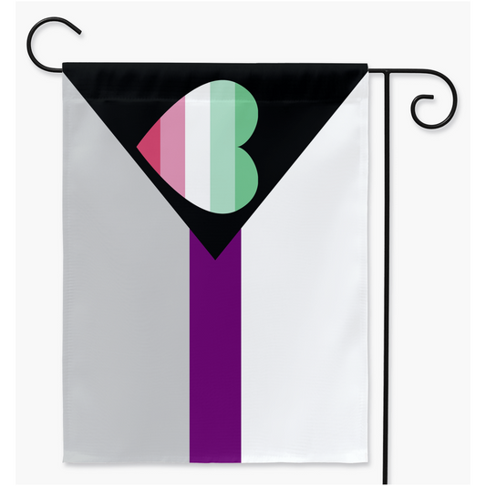 Bandera demisexual abromántica para patio y jardín | Una o dos caras | 2 tamaños