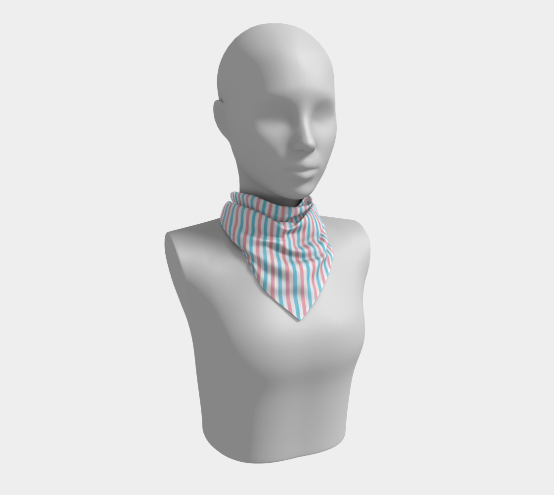 Transgender Barber Striped  Square Scarf