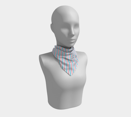 Transgender Barber Striped  Square Scarf