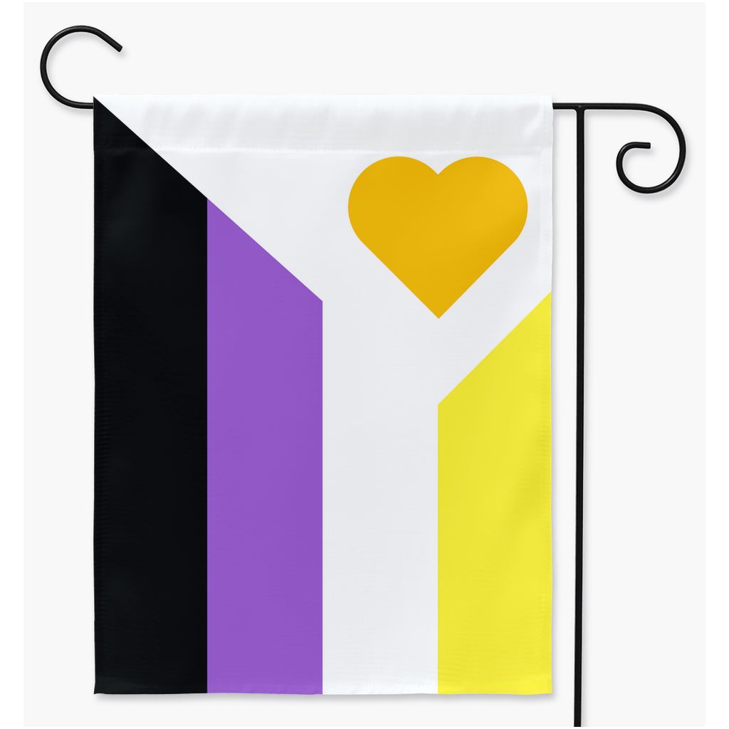 Polyamory Pride - V6 - Nonbinary Yard and Garden Flags | Single Or Double-Sided | 2 Sizes