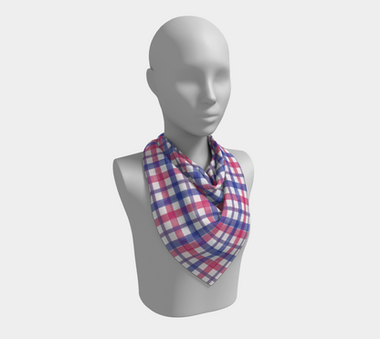 Bisexual Gingham  Square Scarf