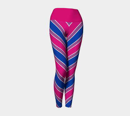 Leggings de yoga rayés Candycane bisexuels