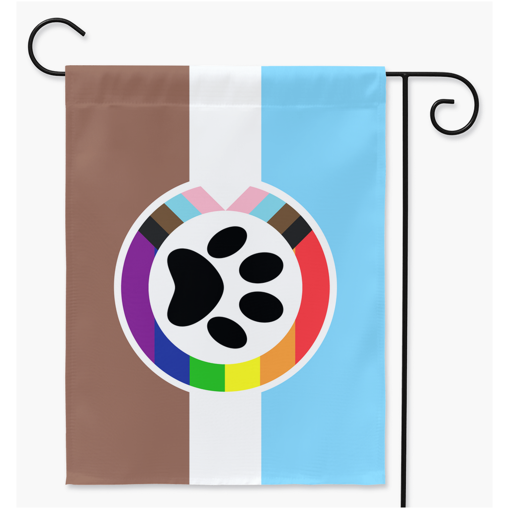 Furry Progress Pride Yard and Garden Flags   | Single Or Double-Sided | 2 Sizes