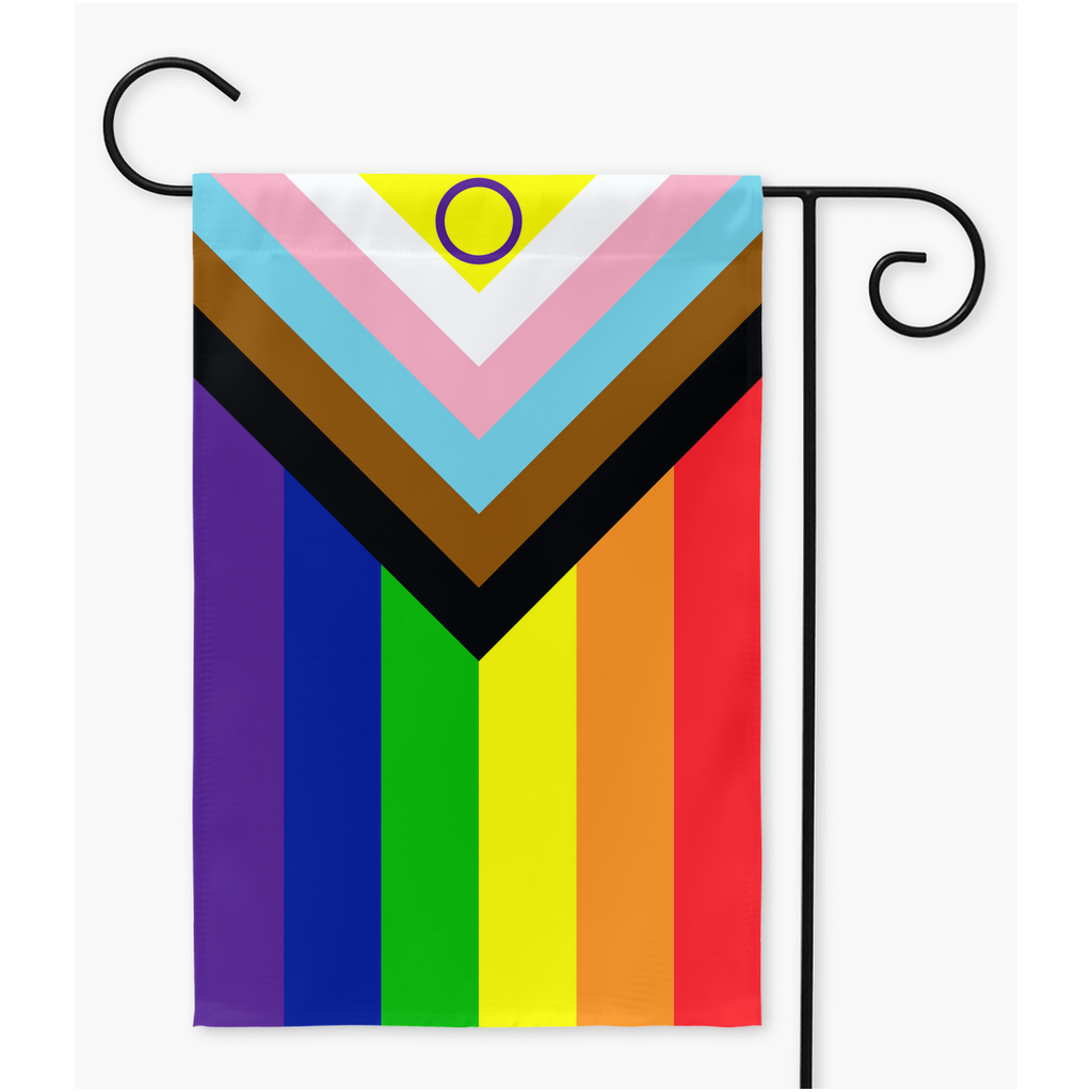 Intersex Inclusive Rainbow Pride Flags | Single Or Double-Sided | 2 Sizes | Rainbow Pride
