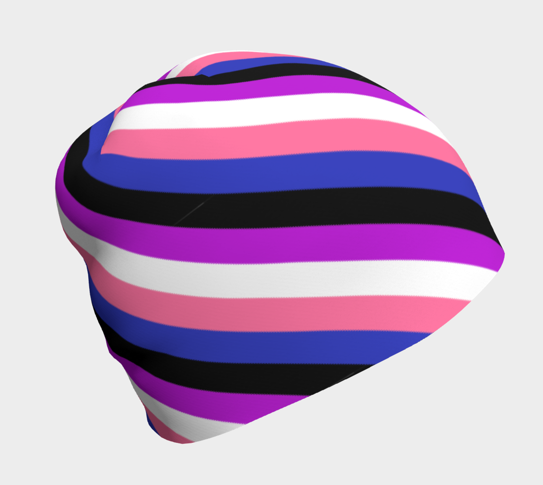 Genderfluid Striped Beanie