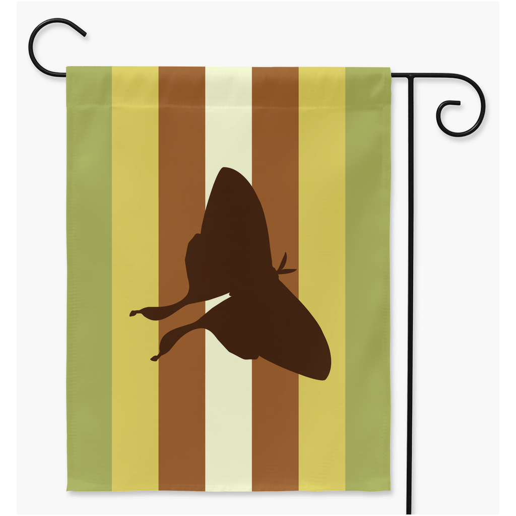 Buggender - Moth Pride Yard and Garden Flags | Single Or Double-Sided | 2 Sizes | Gender Identity and Expression