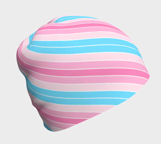 Transfeminine Candy Striped Beanie