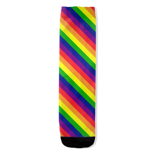 Rainbow Striped All-Over Print Socks
