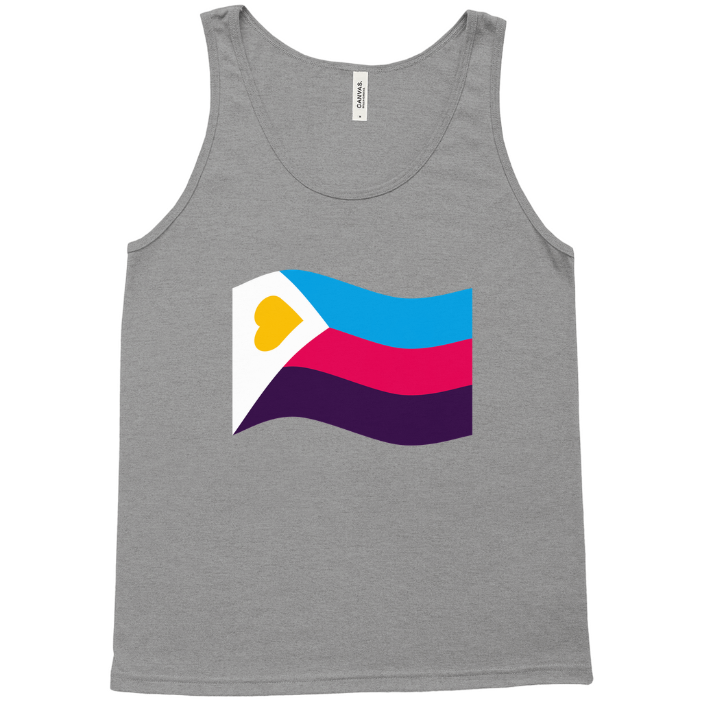 Polyamory Pride Flag Relaxed Fit Tank Tops | Choose Your Flag | Bella + Canvas