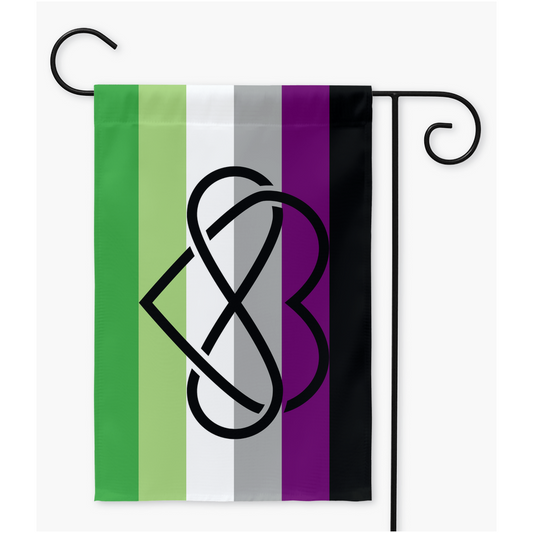 Polyamory - V3 - Aroace Yard and Garden Flags | Single Or Double-Sided | 2 Sizes