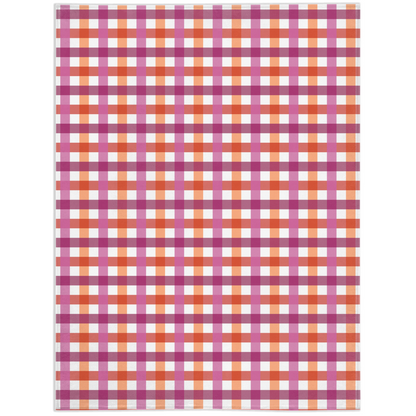 Lesbian - V1 Gingham Plaid Pride Minky Blankets