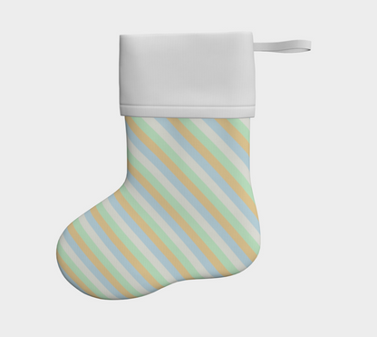 Unlabeled Orientation  Striped Holiday Stocking