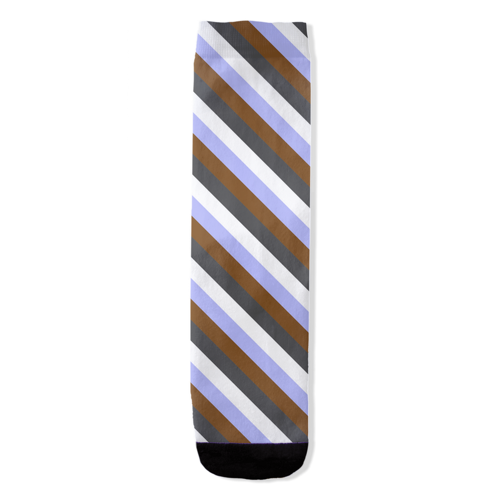 Gender Apathetic Striped All-Over Print Socks