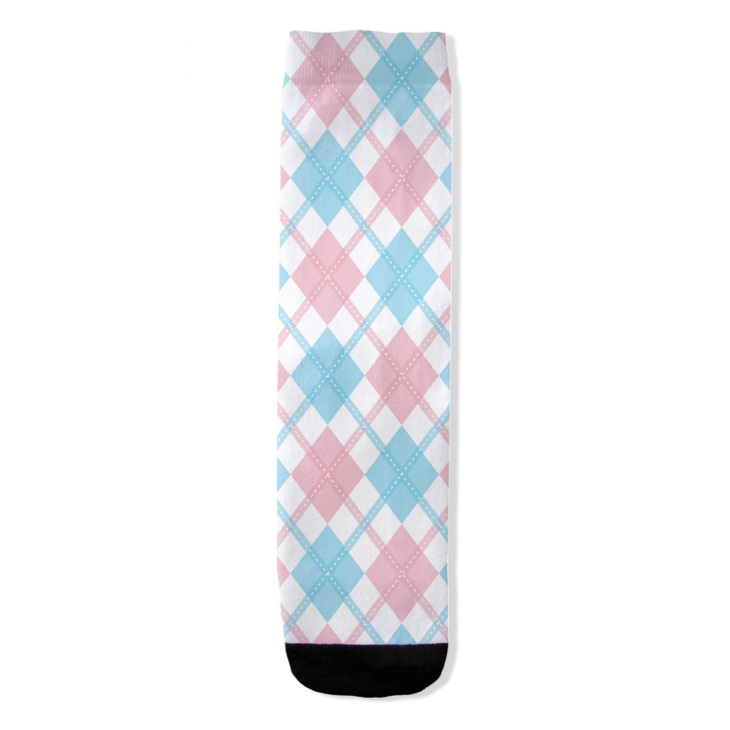 Transgender Argyle Plaid All-Over Print Socks