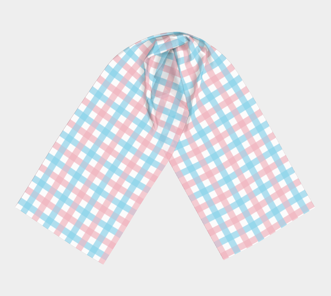 Transgender Gingham  Long Scarf