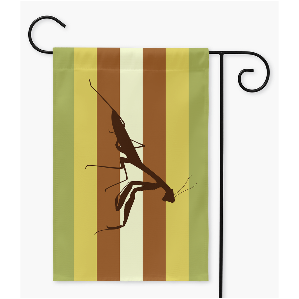 Buggender - Mantis Pride Yard and Garden Flags | Single Or Double-Sided | 2 Sizes | Gender Identity and Expression