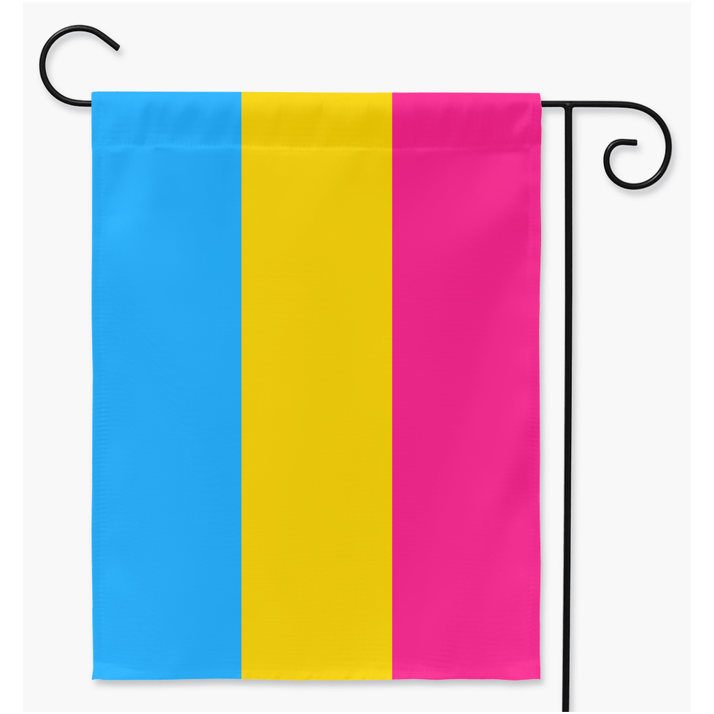 Drapeaux pansexuels de cour et de jardin | Simple ou double face | 2 tailles | Orientations romantiques et sexuelles