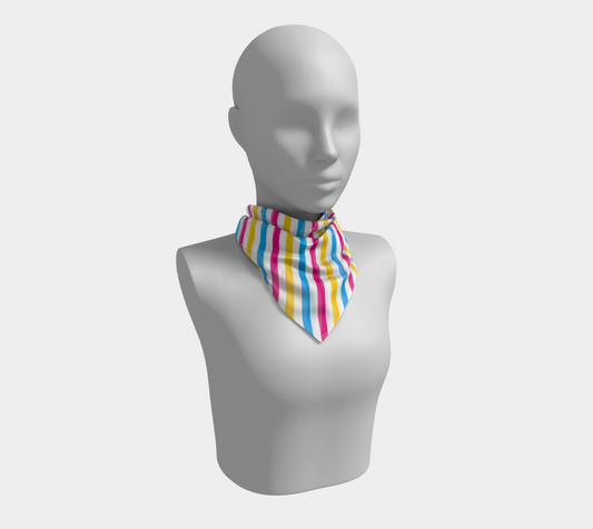 Pansexual Barber Striped  Square Scarf