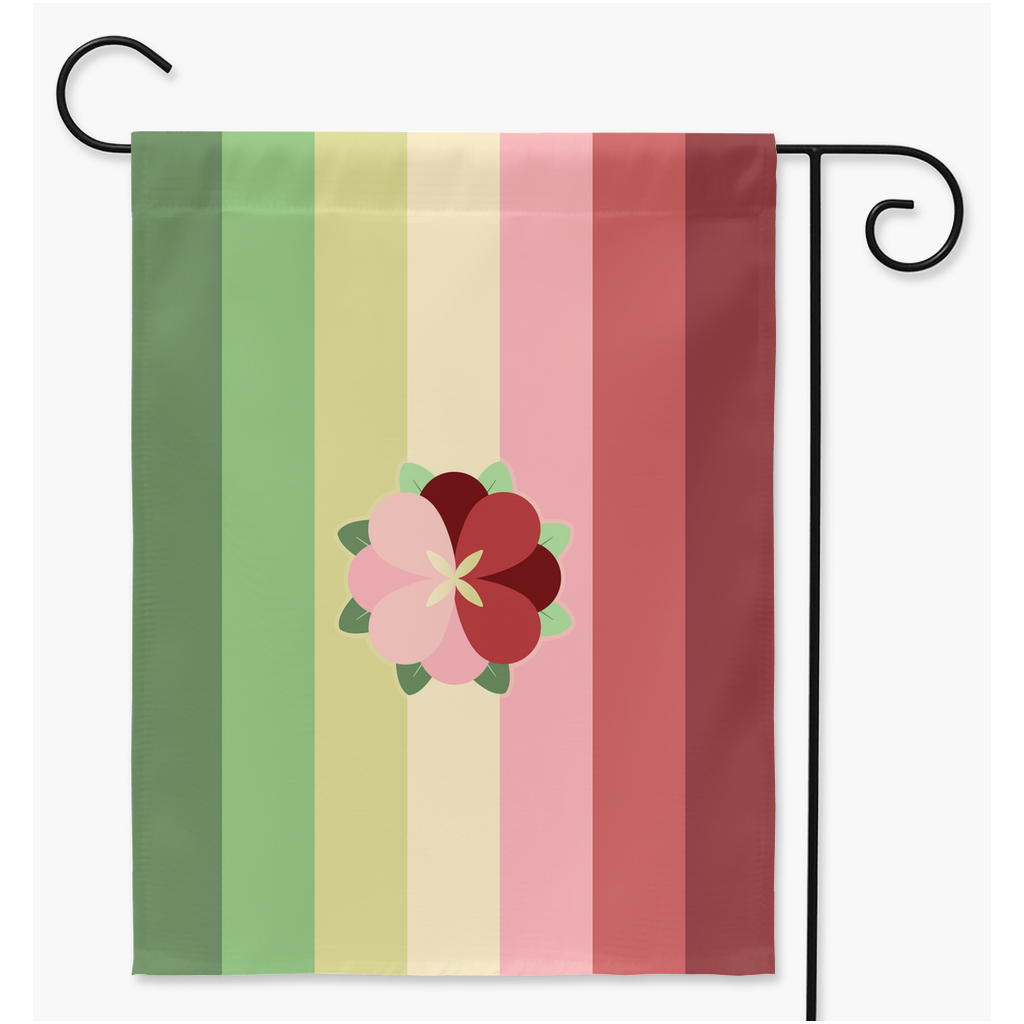 Drapeau de cour et de jardin Dualrose | Simple ou double face | 2 tailles | Spectre Aro Ace