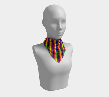 Philly Rainbow Striped  Square Scarf