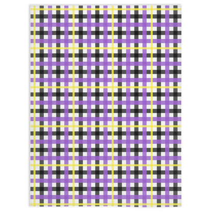 Nonbinary Plaid Pride Minky Blankets