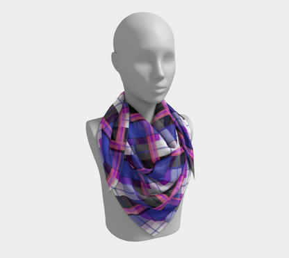 Genderfluid Plaid  Square Scarf