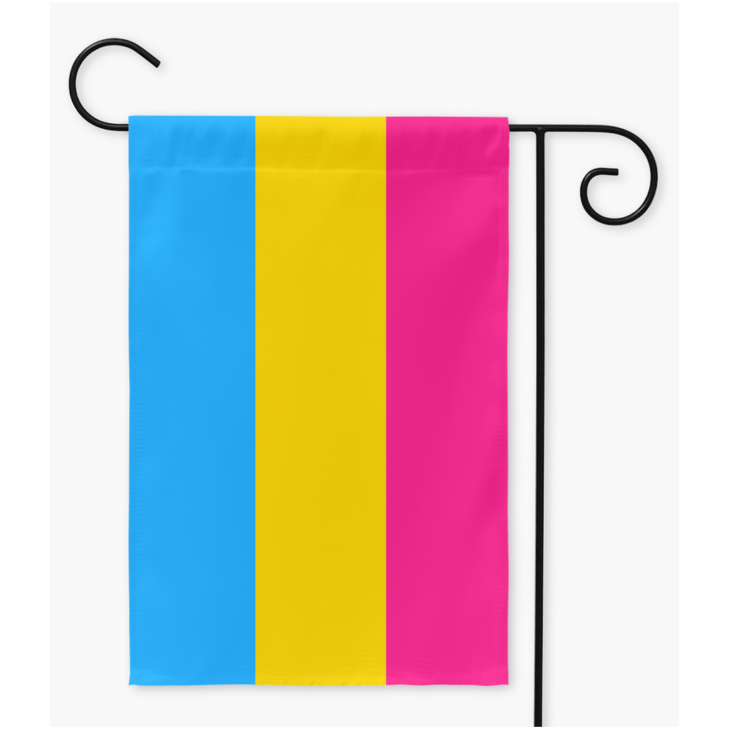 Pansexual Yard and Garden Flags | Single Or Double-Sided | 2 Sizes | Romantic and Sexual Orientations