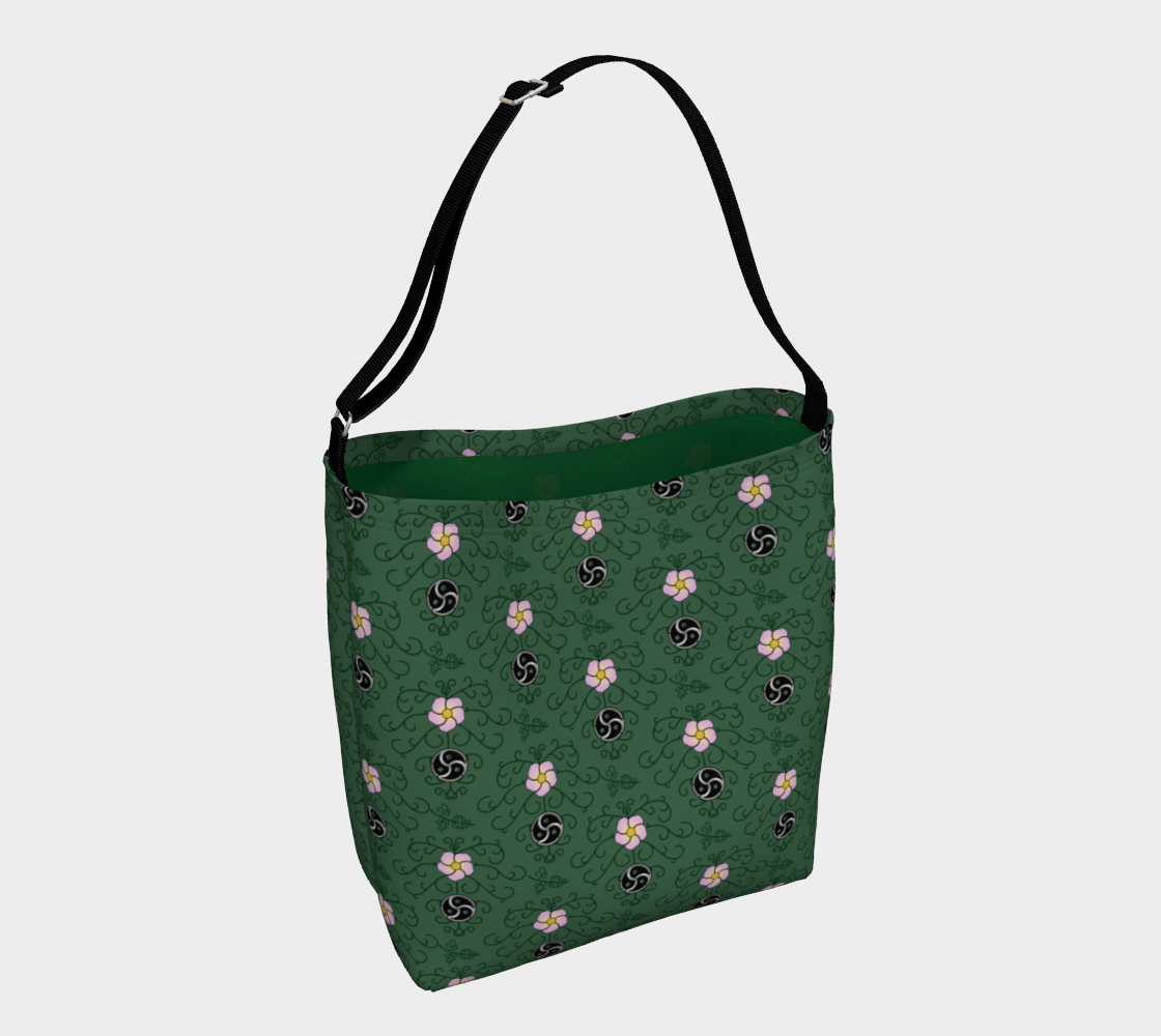 Tote de día Wild Rose and Vine BDSM (verde)