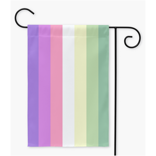 Banderas de jardín y patio del Orgullo de Genderfae | Una o dos caras | 2 tamaños